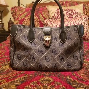 Dooney and Bourke black and gray tote handbag.